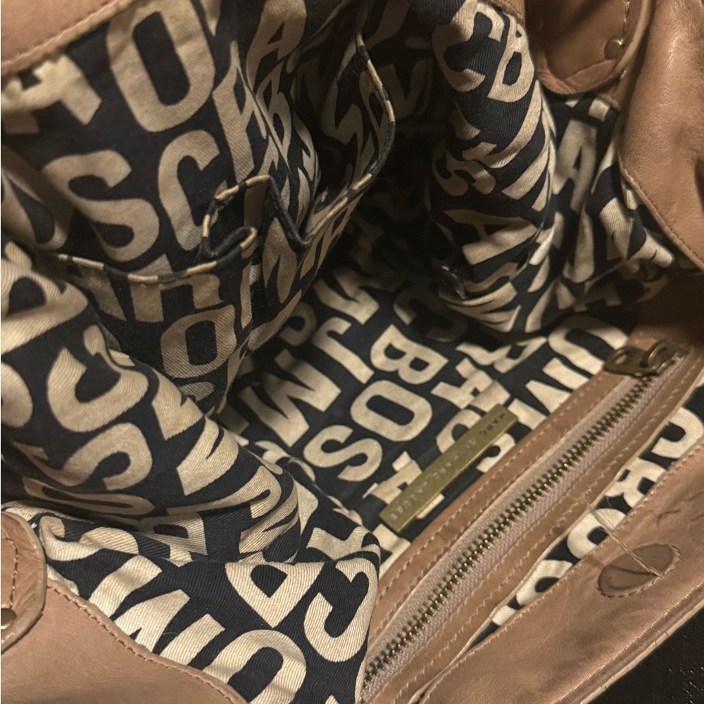Taupe Leather Shoulder Bag - Picture 3 of 8